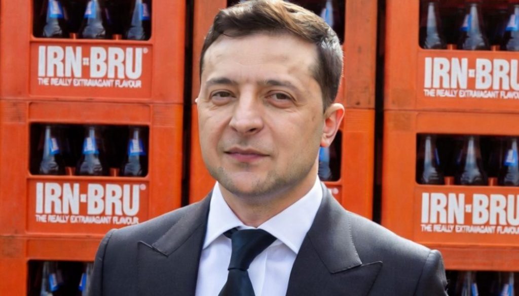 Scotland Stands with Ukraine by Sending Zelensky Irn Bru, Deep-fried Mars Bars – and Extra Coke!