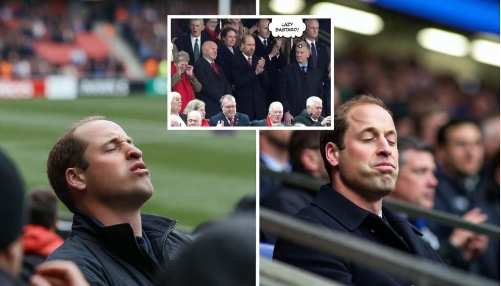 Bone-Idle William Endures Arduous Day at the Rugby