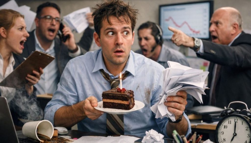Piece Of Cake Causes Chaos After Local Man Mistakes It For Real Task